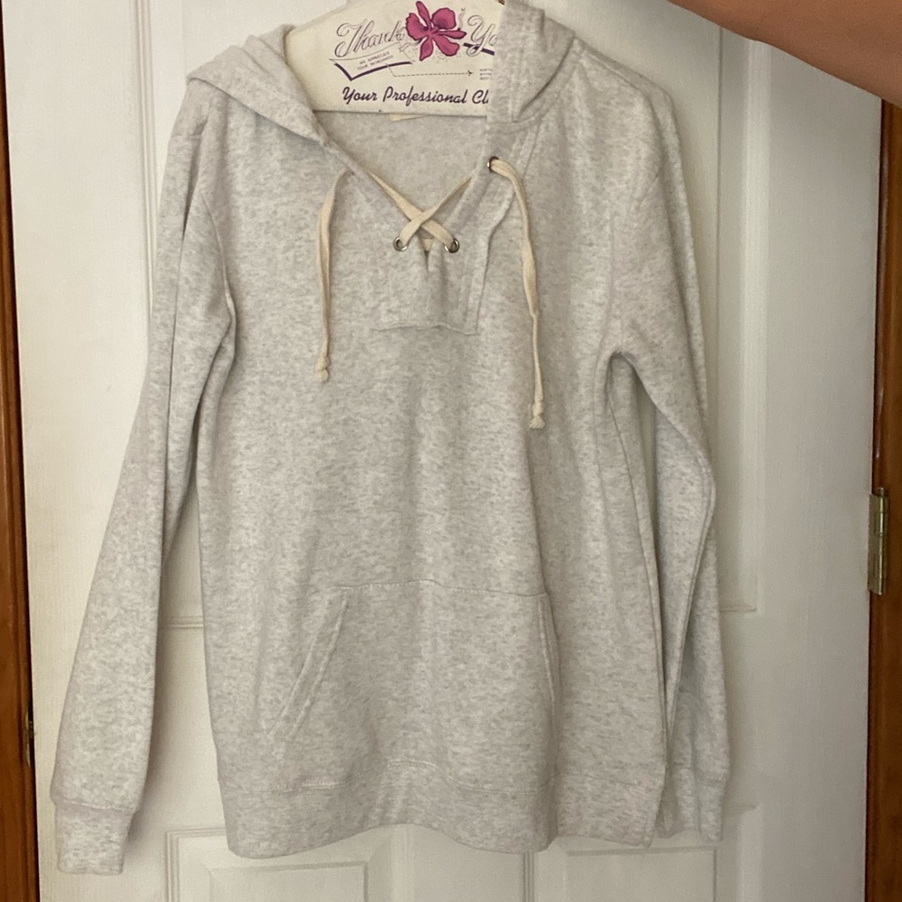 Fuzzy sweater.